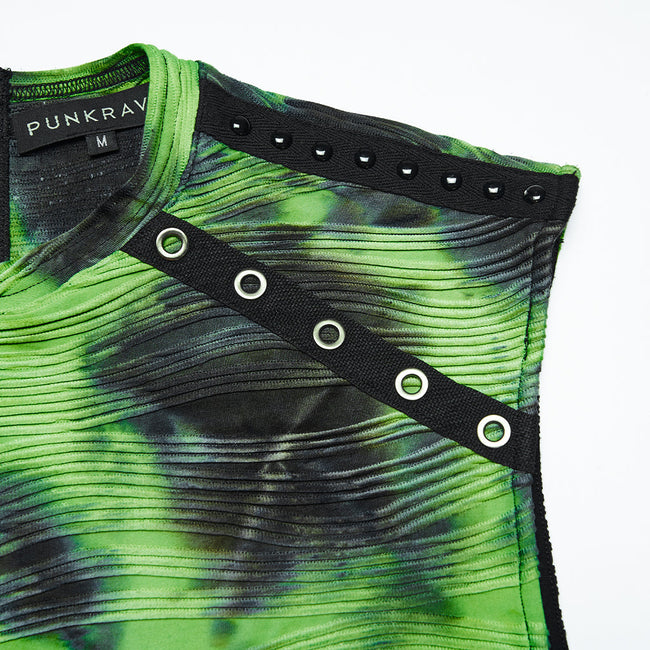 Cyber Tie-Dye Visual Weste