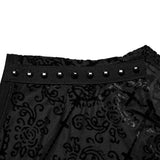 Gothic-Tanktop aus beflocktem Netzstoff