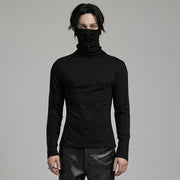 PUNK T-Shirt mit hohem Kragen und Spikes