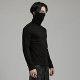 PUNK T-Shirt mit hohem Kragen und Spikes