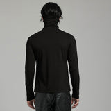PUNK T-Shirt mit hohem Kragen und Spikes