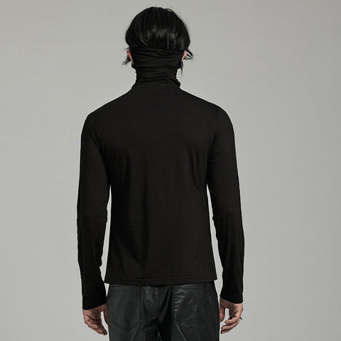 PUNK T-Shirt mit hohem Kragen und Spikes