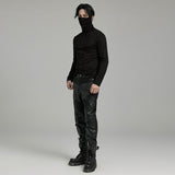 PUNK T-Shirt mit hohem Kragen und Spikes