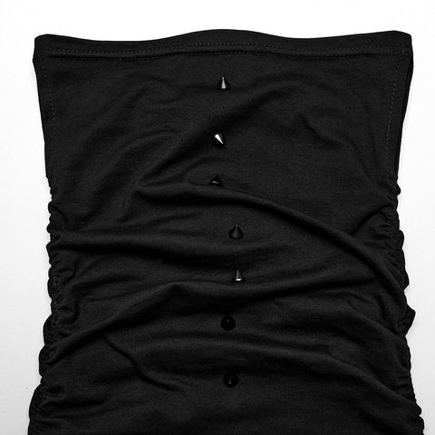 PUNK T-Shirt mit hohem Kragen und Spikes