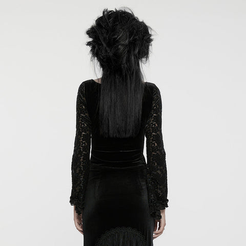 Wunderschönes Gothic-T-Shirt mit V-Ausschnitt