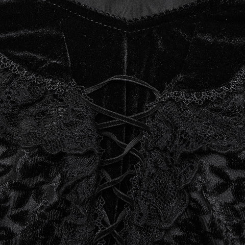 Wunderschönes Gothic-T-Shirt mit V-Ausschnitt