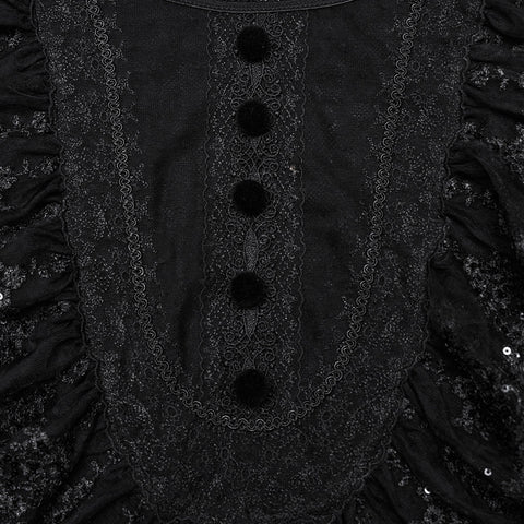Gothic-Spitzenhemd mit Laternenärmeln
