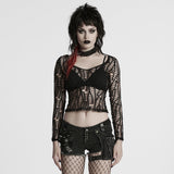 Sexy Punk-Mesh-T-Shirt