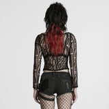 Sexy Punk-Mesh-T-Shirt