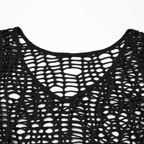 Sexy Punk-Mesh-T-Shirt