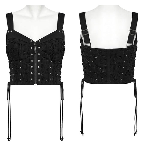 Dekadente Punk-Jeansweste