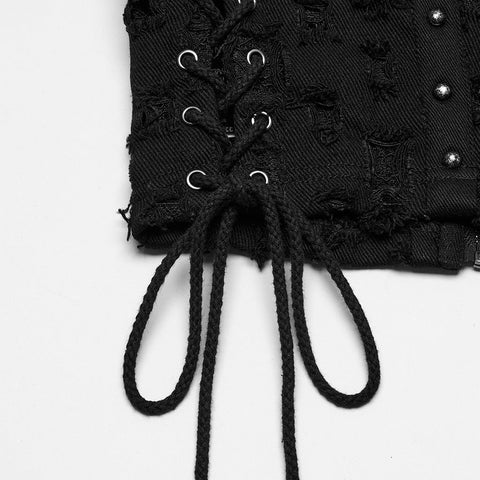 Dekadente Punk-Jeansweste