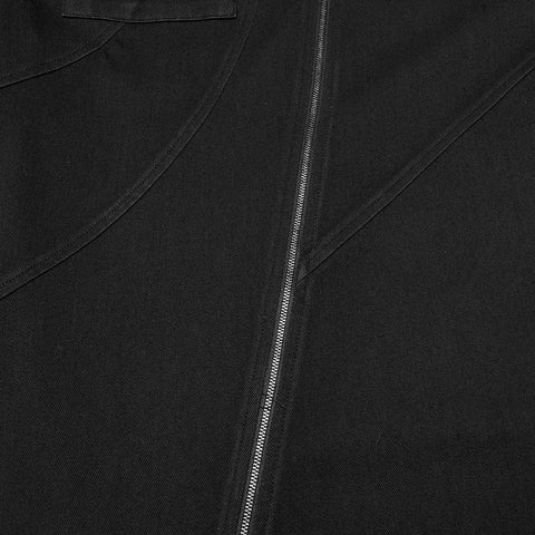 Tailliertes Punk-T-Shirt aus dunklem Denim