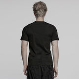 Dunkles Denim-Strick-Punk-T-Shirt