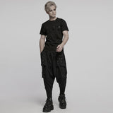 Dunkles Denim-Strick-Punk-T-Shirt