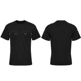 Dunkles Denim-Strick-Punk-T-Shirt