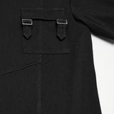 Dunkles Denim-Strick-Punk-T-Shirt