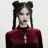 Halskette aus gewebten Naturkristallen