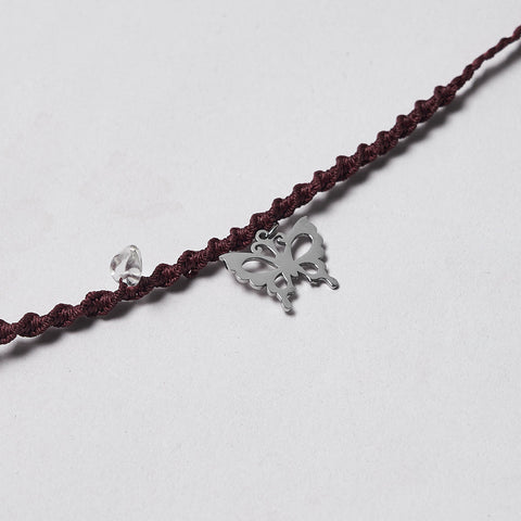 Halskette aus gewebten Naturkristallen