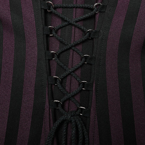 Punk-gestreifte lange Jacke