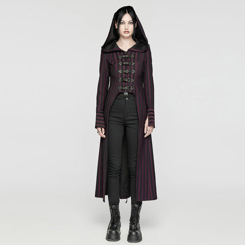 Punk-gestreifte lange Jacke