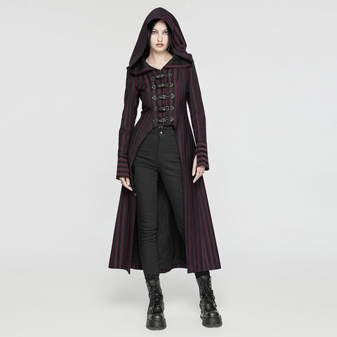 Punk-gestreifte lange Jacke