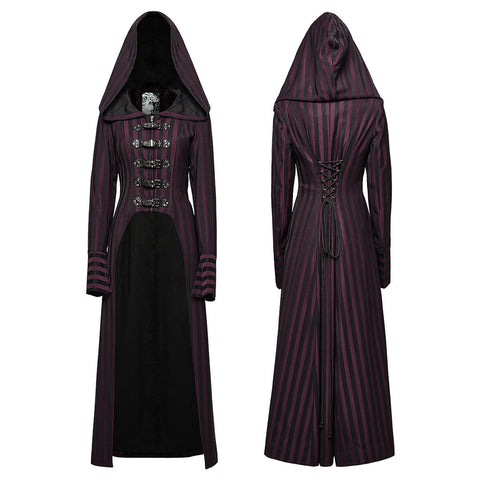 Punk-gestreifte lange Jacke