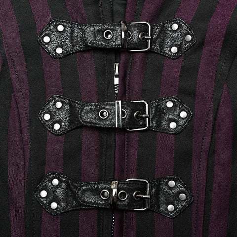 Punk-gestreifte lange Jacke