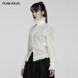 Zarte Bluse mit Gothic-Textur