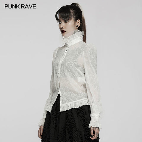 Zarte Bluse mit Gothic-Textur