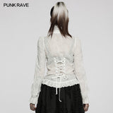 Zarte Bluse mit Gothic-Textur