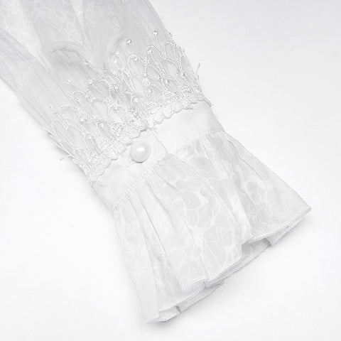 Zarte Bluse mit Gothic-Textur