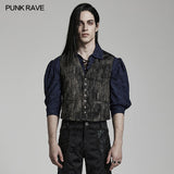 Goth Dark Distressed Waistcoat