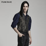 Goth Dark Distressed Waistcoat