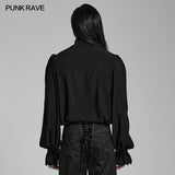 Gothic Chiffon-Stehkragenhemd