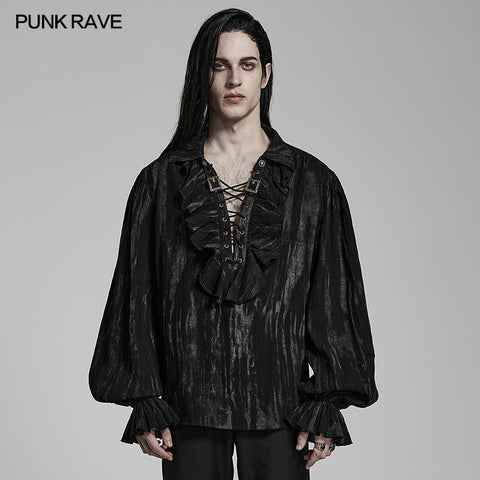 Goth tie-dyed jacquard shirt