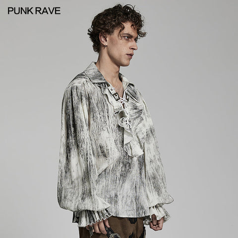 Goth tie-dyed jacquard shirt