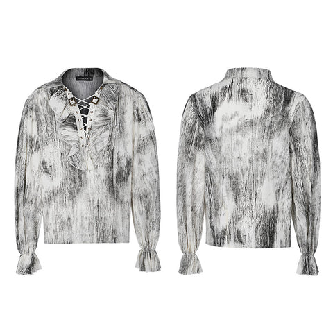 Goth tie-dyed jacquard shirt