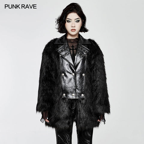 PUNK Kunstpelzmantel