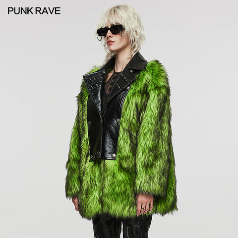 PUNK Kunstpelzmantel