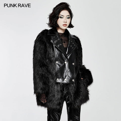 PUNK Kunstpelzmantel