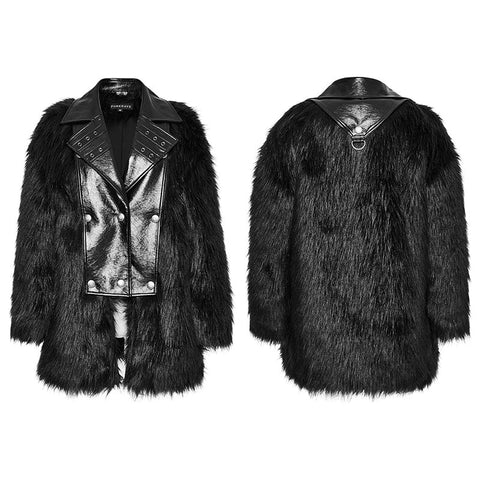 PUNK Kunstpelzmantel