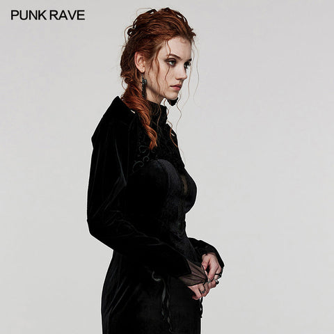 Gotischer Samtblüten-Bolero