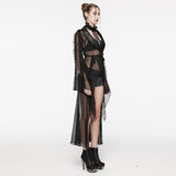 Lange Strickjacke mit Goth-Perspektive