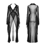Lange Strickjacke mit Goth-Perspektive