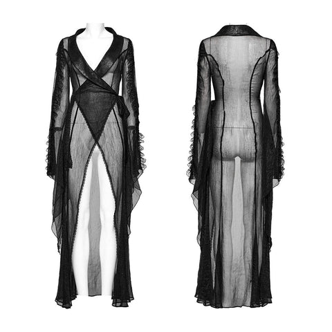 Lange Strickjacke mit Goth-Perspektive
