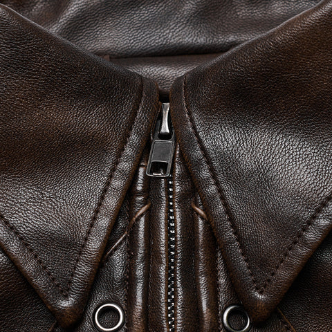 Kurze Lederjacke von Punk Spikes