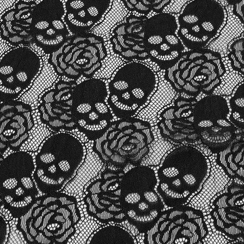 Punk-Totenkopf- und Rosen-Kimono