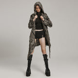 Wasteland Batik-Punk-Mantel im Used-Look