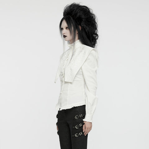 Retro-Gothic-Shirt mit breiter Schulter